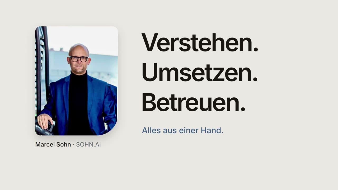 Standbild aus unserem Film: Verstehen, umsetzen, betreuen